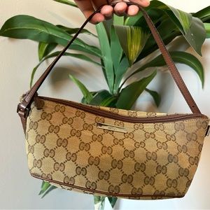 GUCCI GG canvas boat pochette